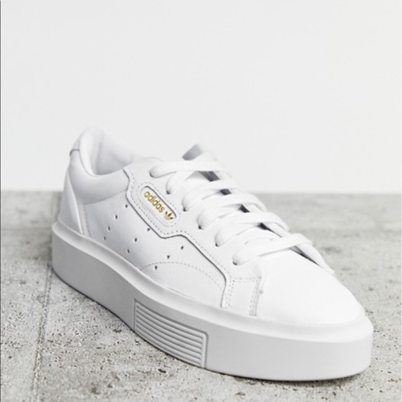 adidas white platform sneakers